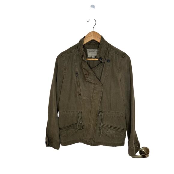 Lucky Brand Women's Army Green Olive Utility Jacket Field Size Medium - Picture 2 of 11